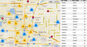 Oklahoma City Homicides Map